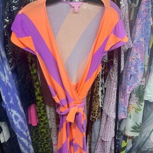 Lilly Pulitzer Orange and Purple Dress